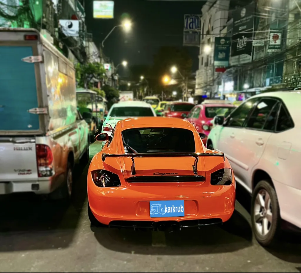 spotted – Modified Porsche Cayman at Kao San Road