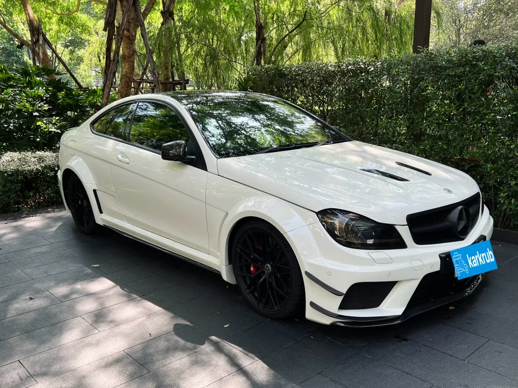 Spotted – Mercedes Benz AMG C63  in white color at Kimpton Maalai Bangkok